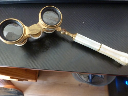 Antikes opernglas messing und - messing,