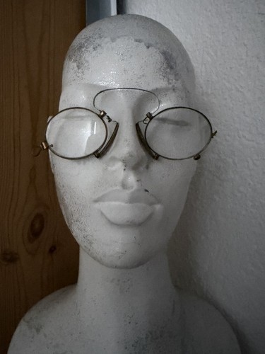 Antike brille kneifer mit etui - antike,