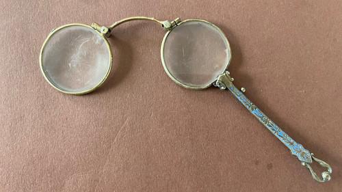 Antik emailbrille lorgnette - emailbrille,
