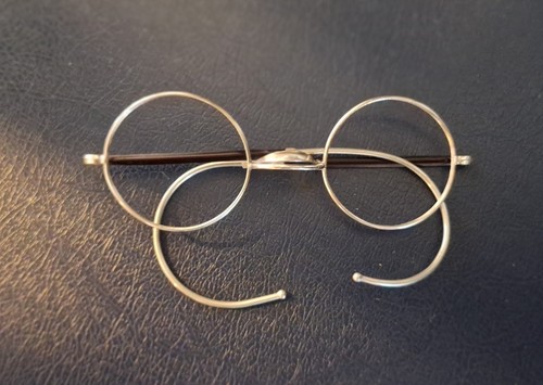 Antike nickelbrille mit - nickelbrille,