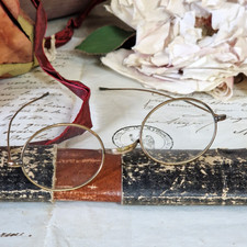 Antike Brille, vergoldet im